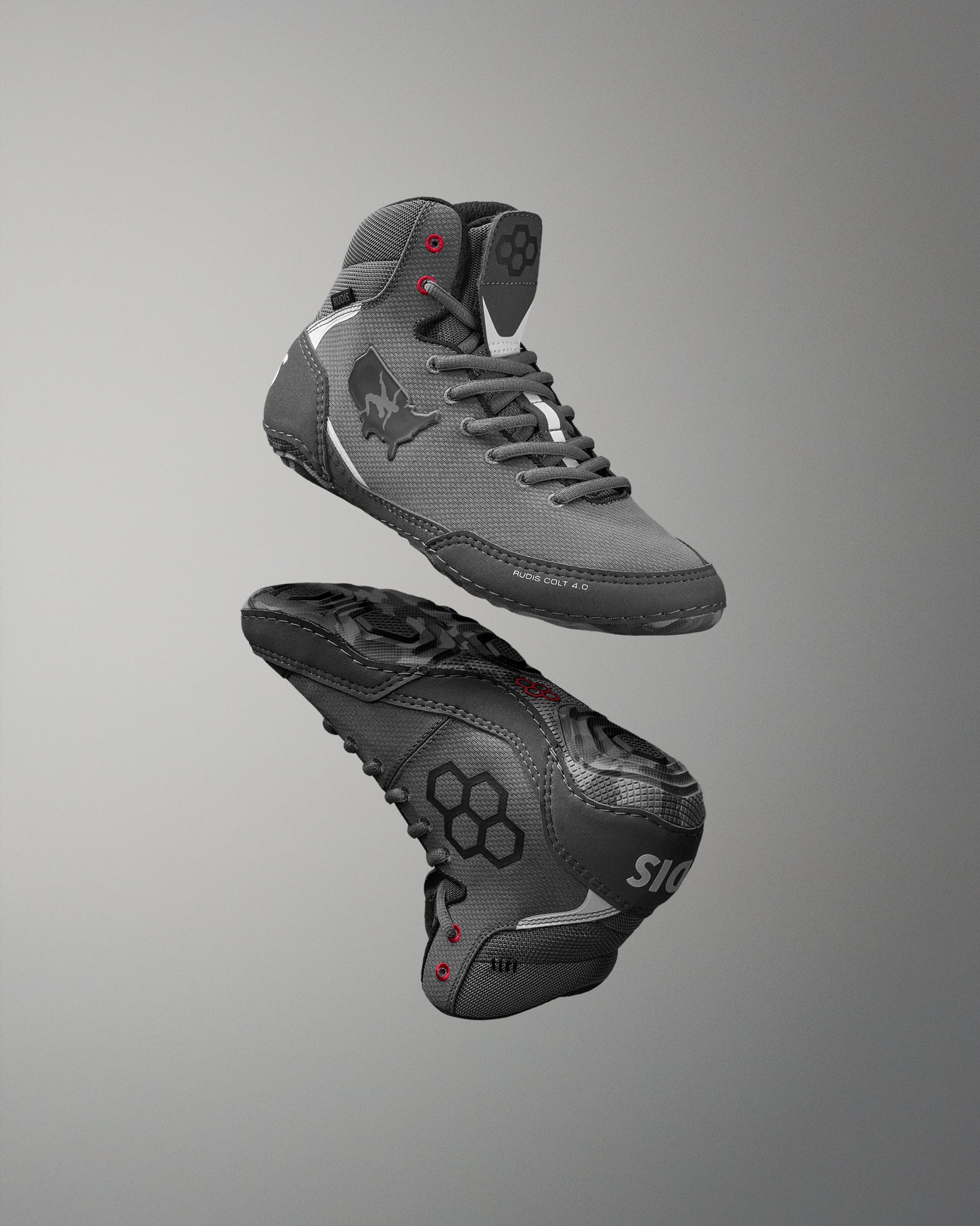 USA Wrestling Colt 4.0 Youth Wrestling Shoes - Gray Camo - Image 2