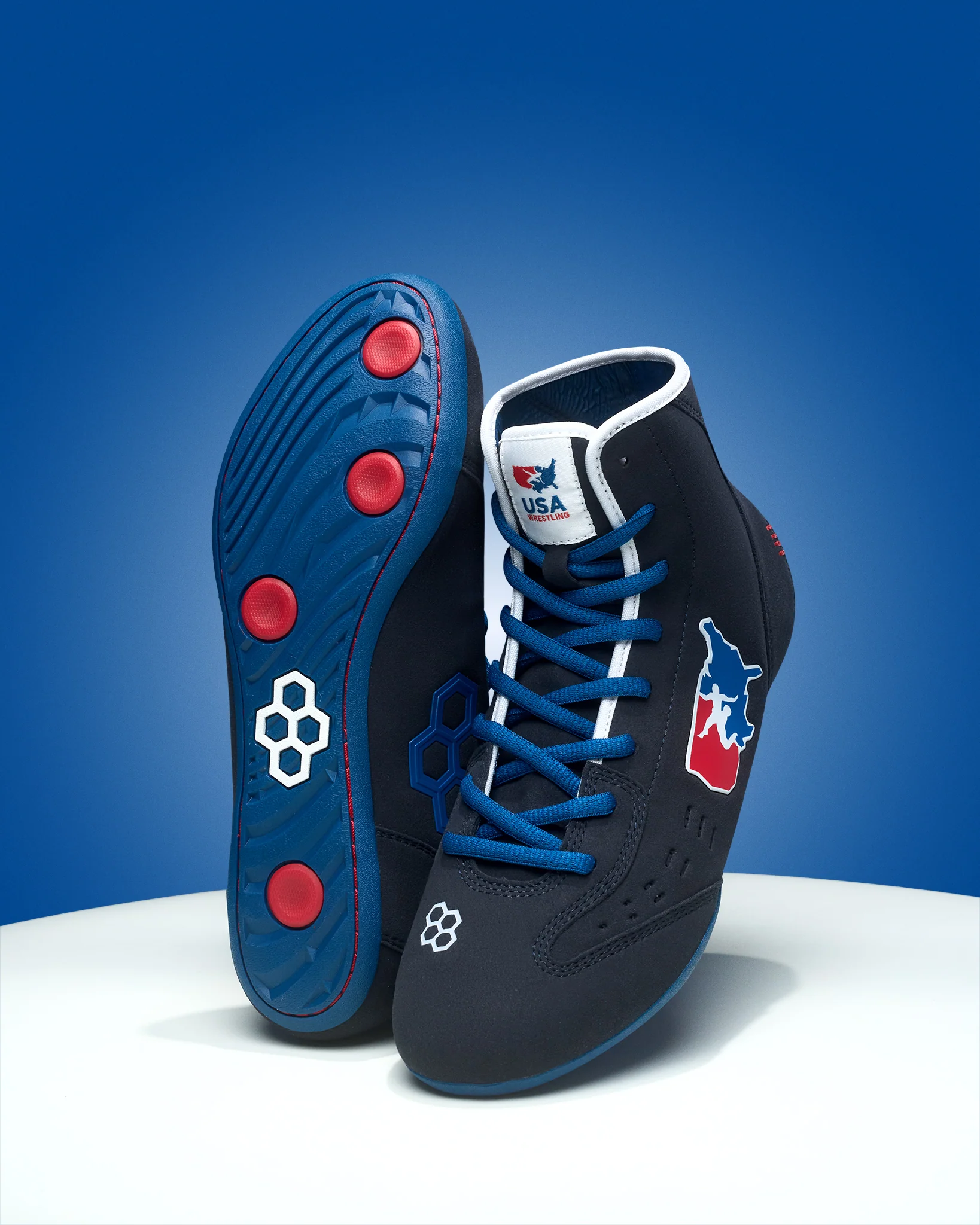 USA Wrestling International Adult Wrestling Shoes - USA Black