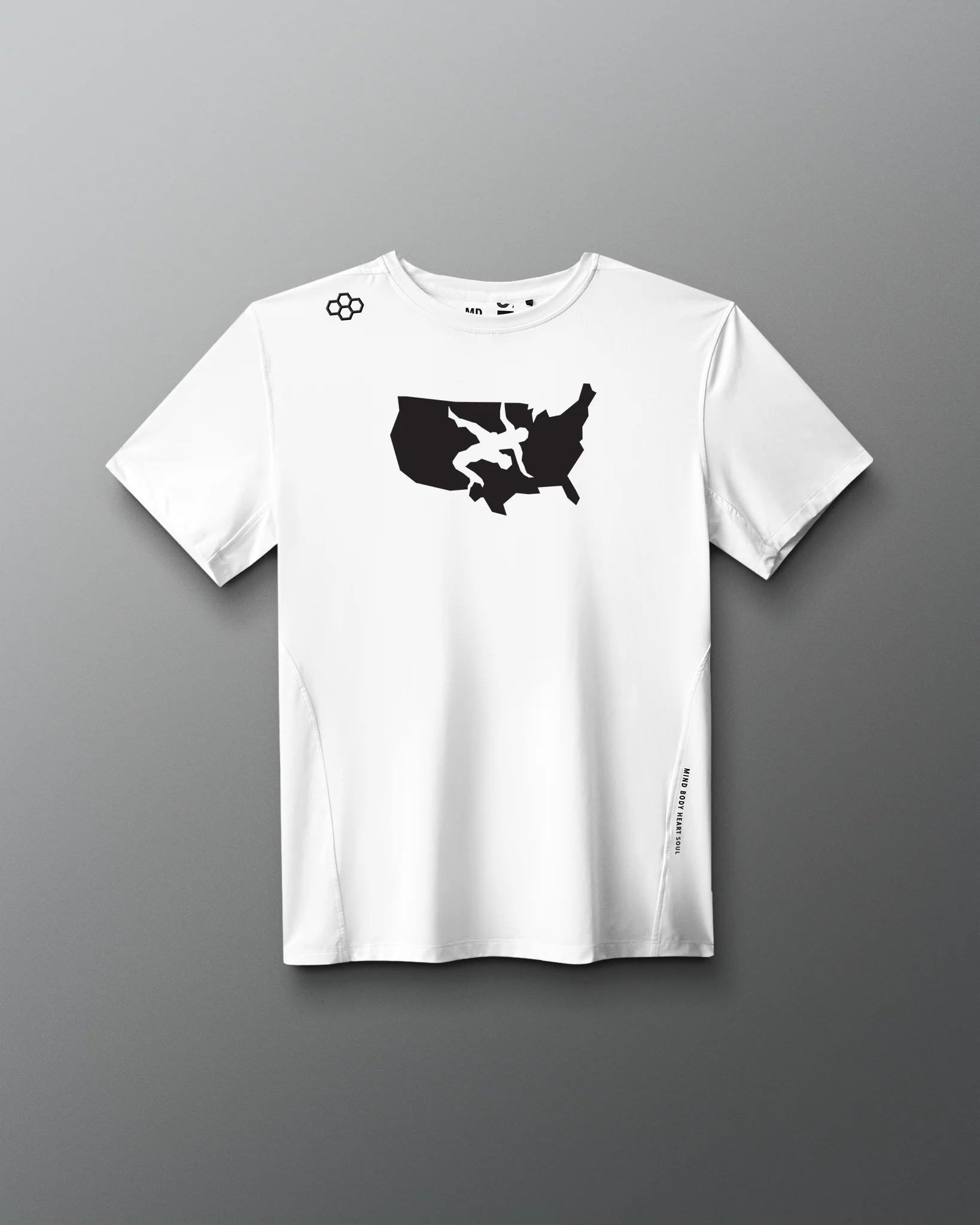 USA Wrestling Logo Performance Heather T-Shirt - Image 2