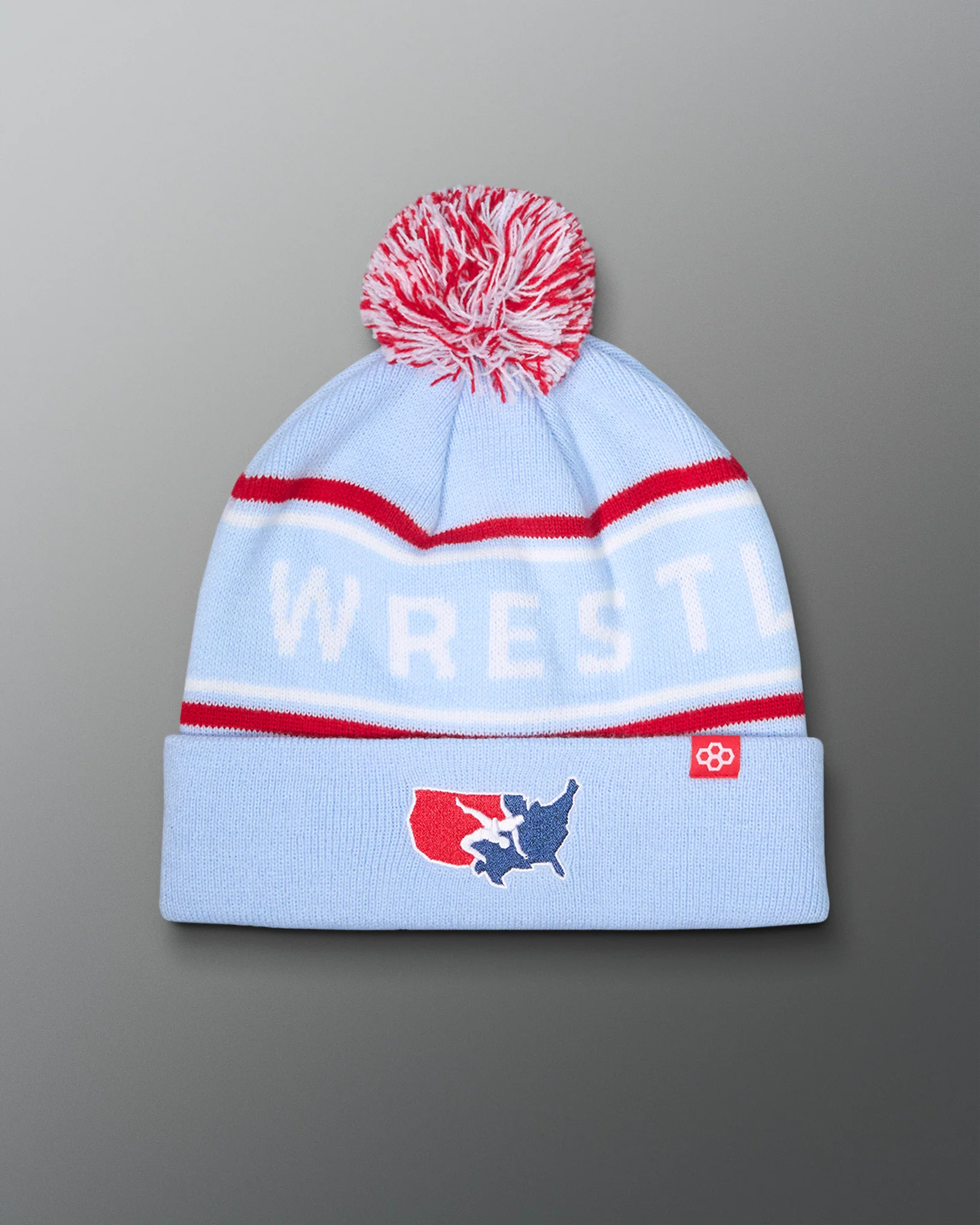 USA Wrestling Logo Pom Beanie