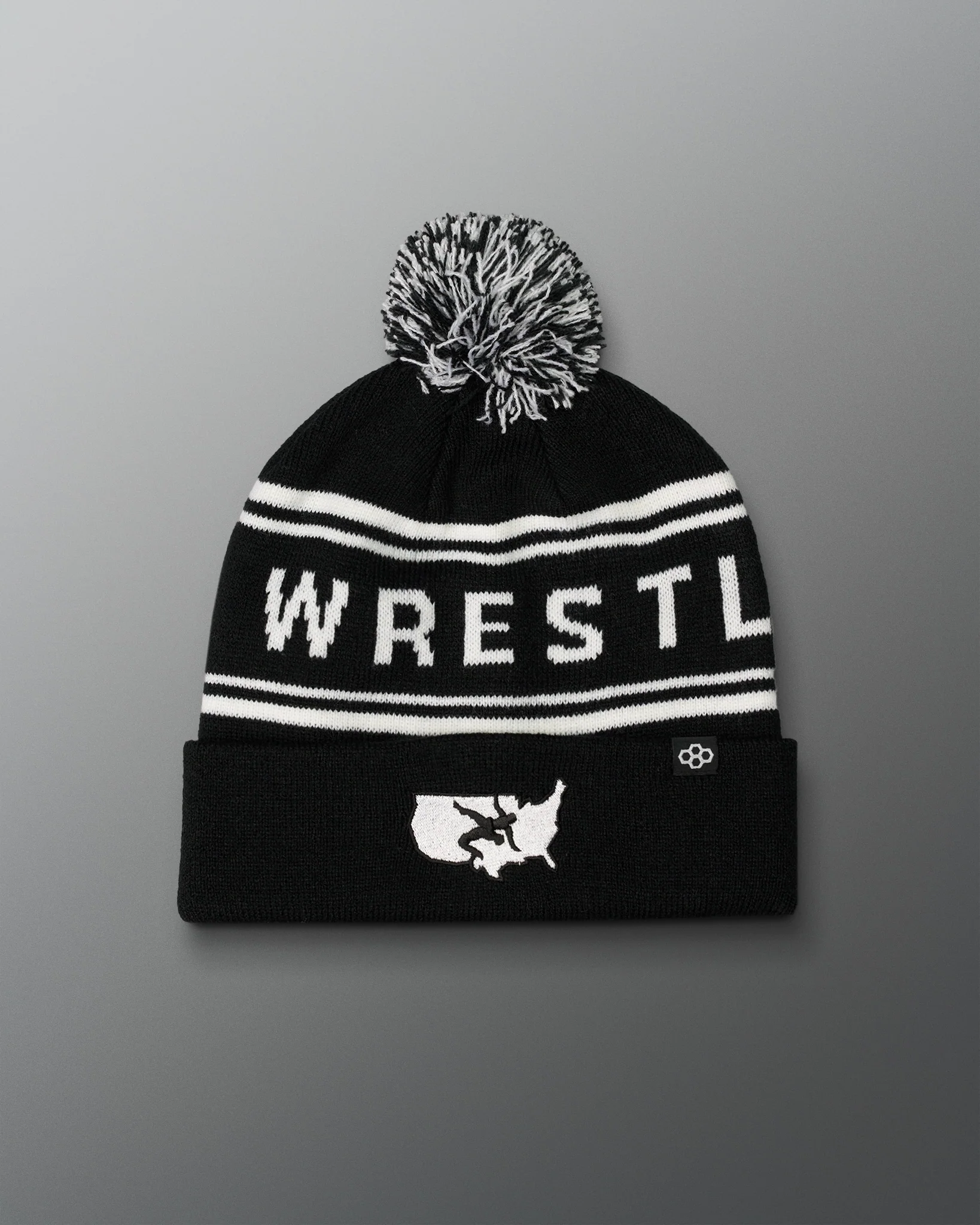 USA Wrestling Logo Pom Beanie - Image 2