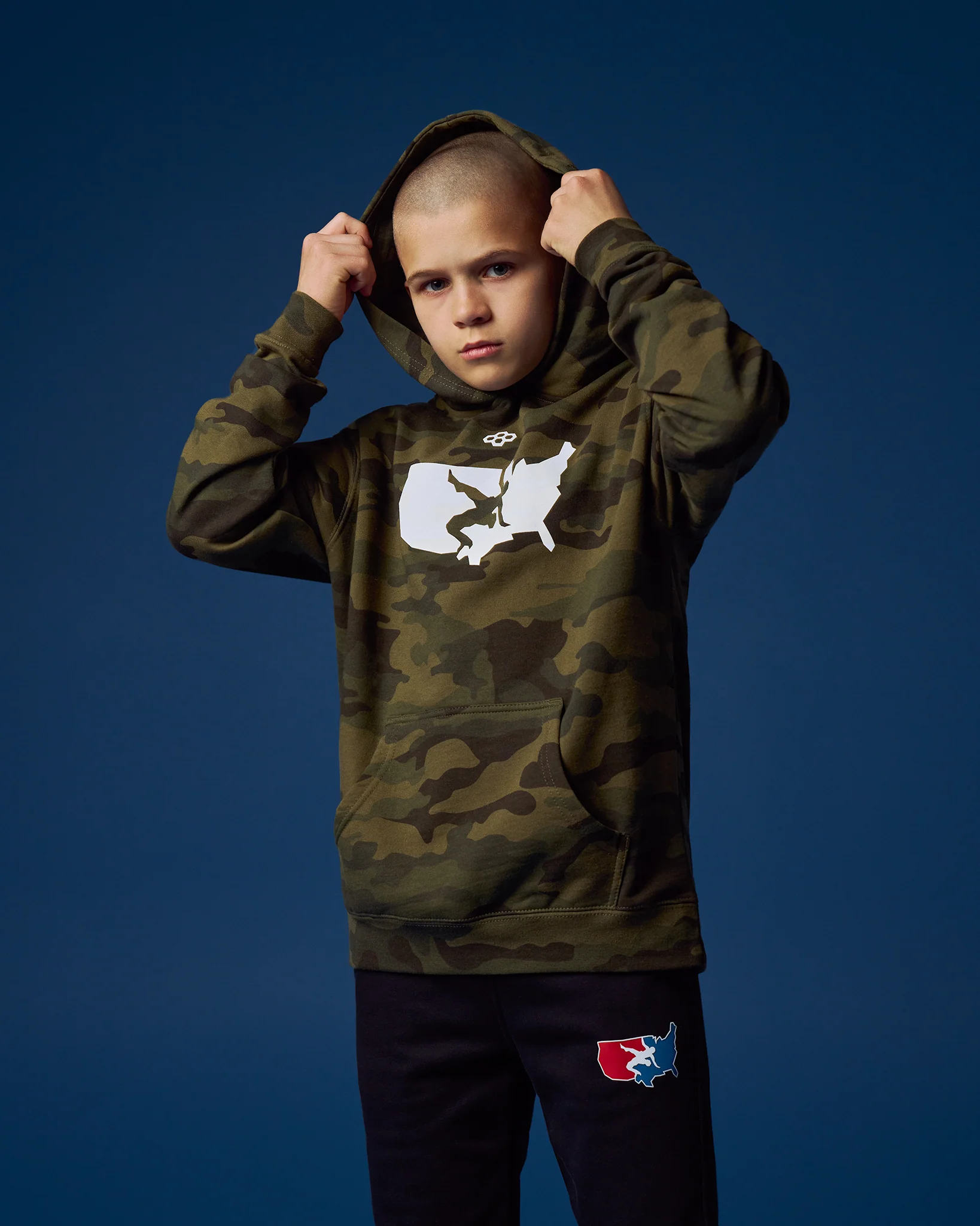 USA Wrestling Logo Youth Tradition Hoodie - Image 2