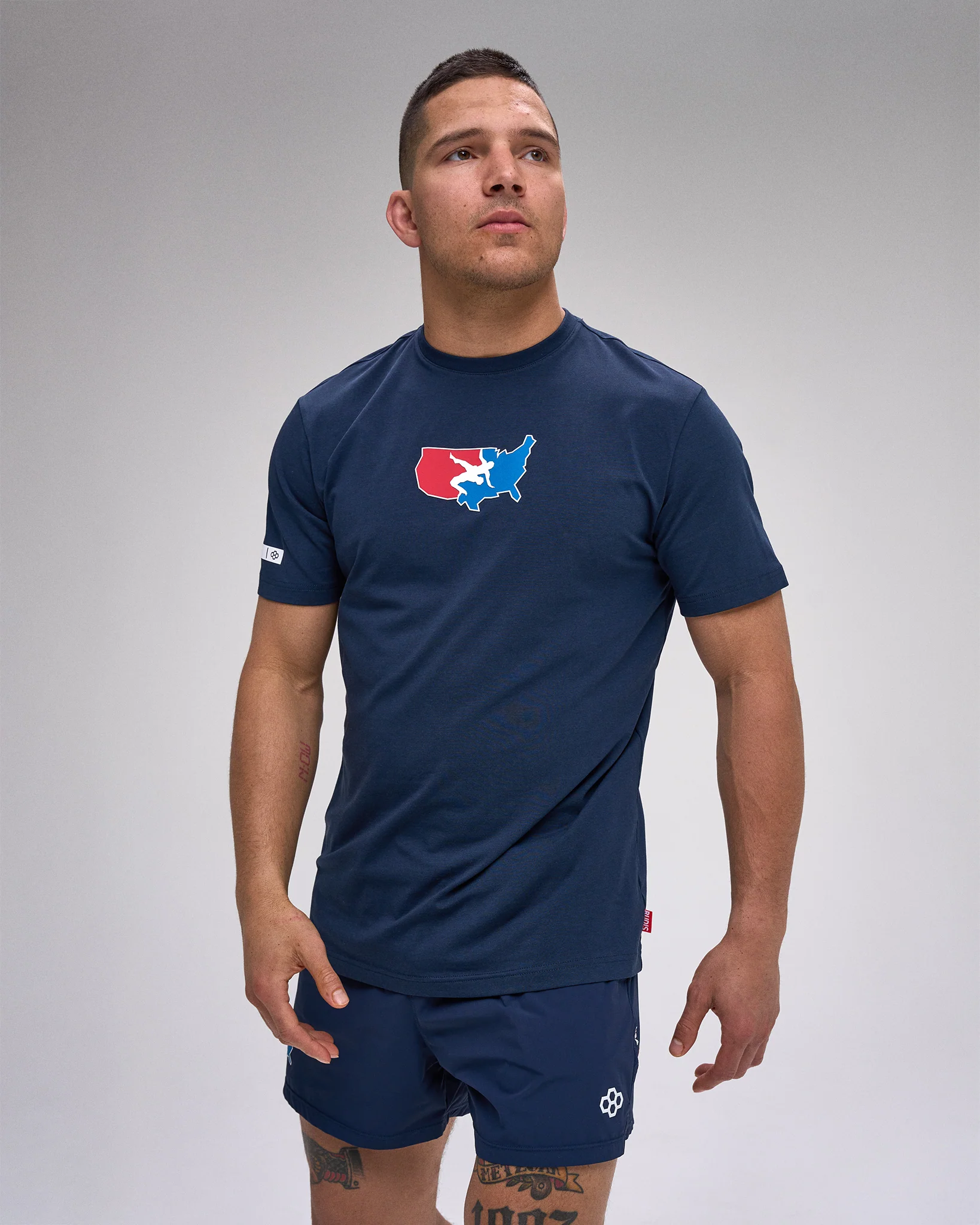 USA Wrestling Map Hybrid T-Shirt - Image 6