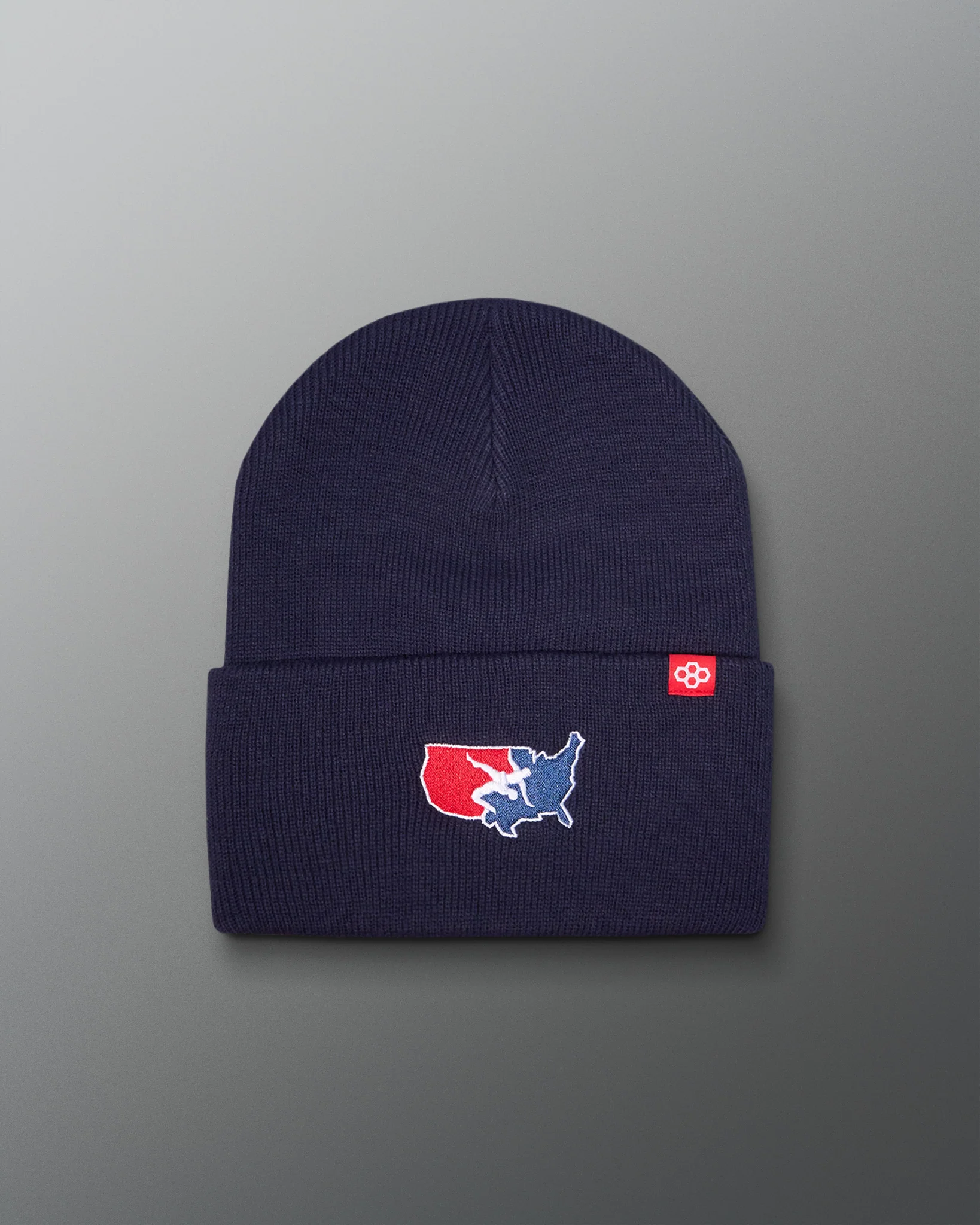 USA Wrestling Map Logo Foldover Beanie - Image 2