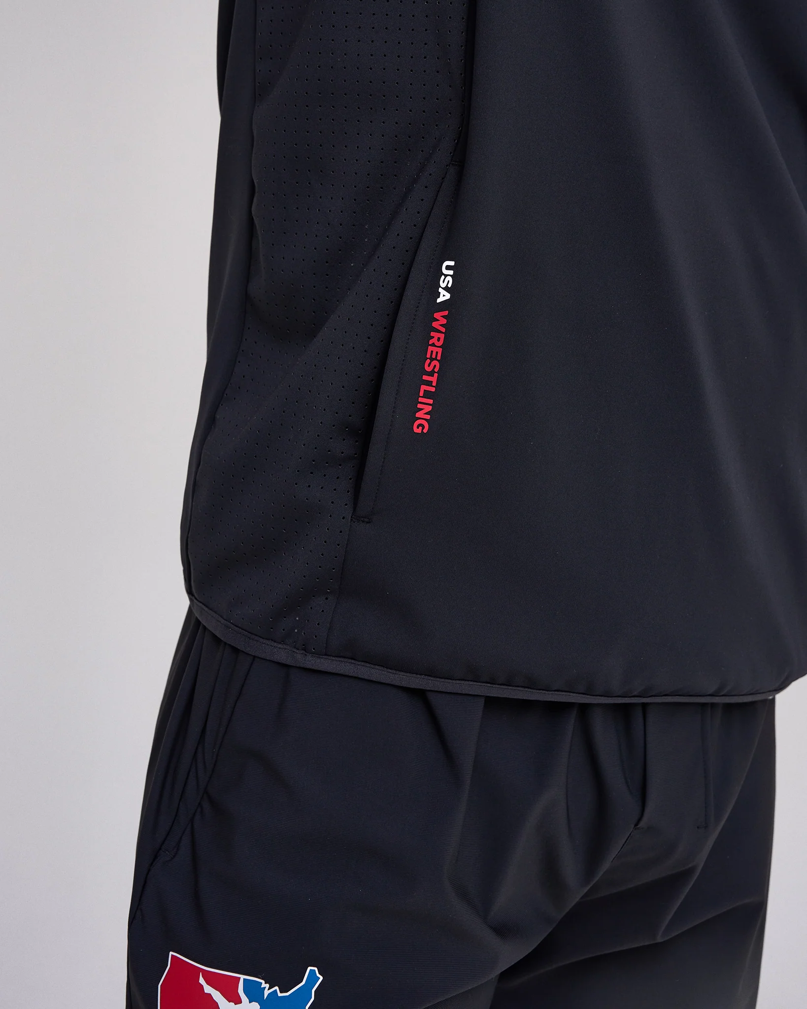 USA Wrestling Map Logo Victory 1/4 Zip Jacket - Image 3
