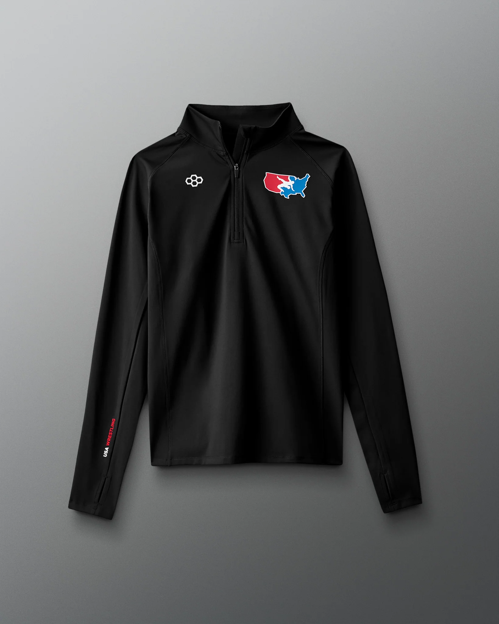 USA Wrestling Map Logo Women's Victory 1/4 Zip - Image 2