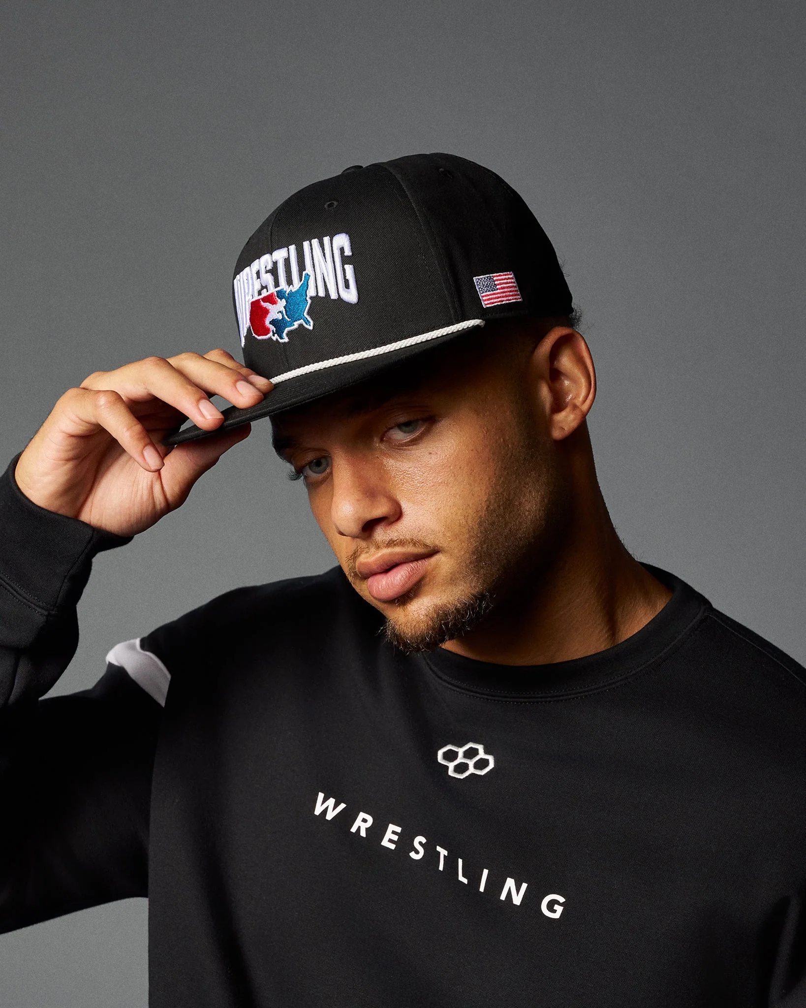 USA Wrestling Map Nelson Snapback Hat