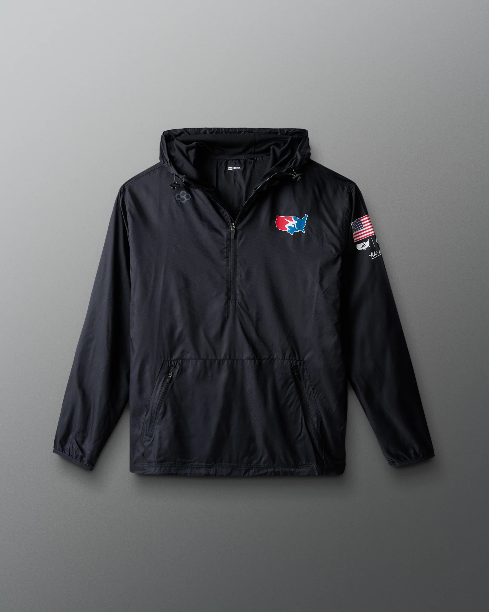 USA Wrestling Motion Windbreaker - Black