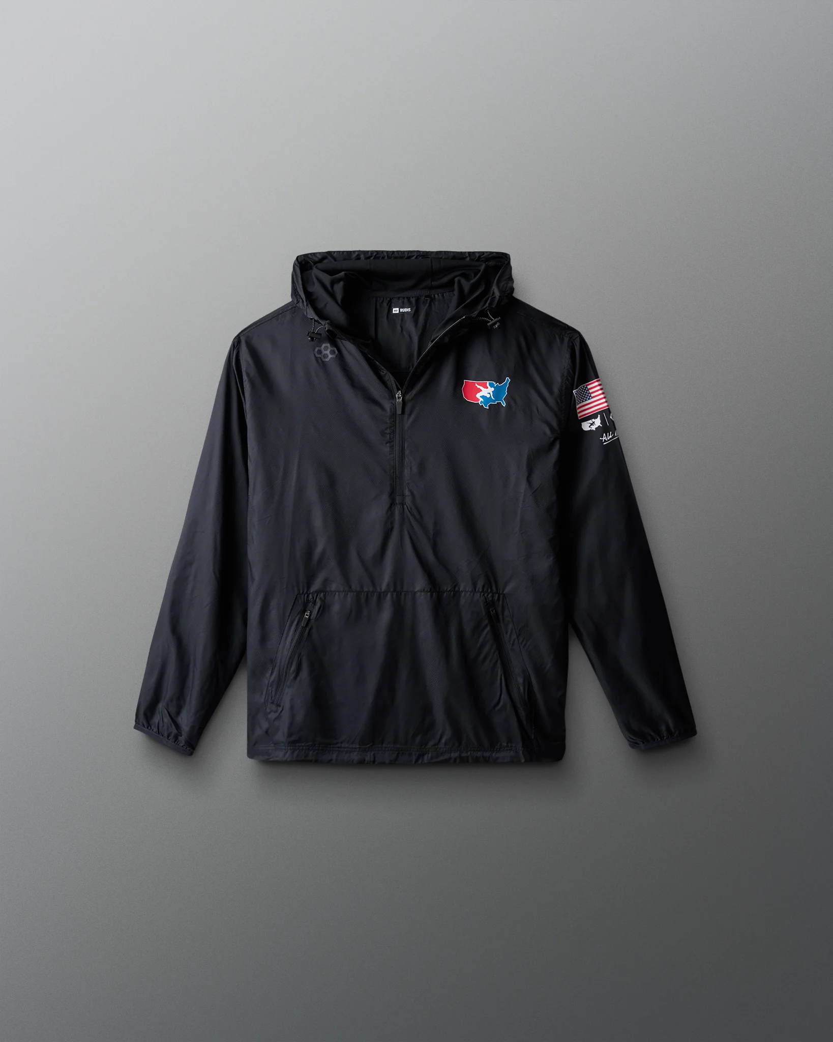 USA Wrestling Motion Youth Windbreaker - Black