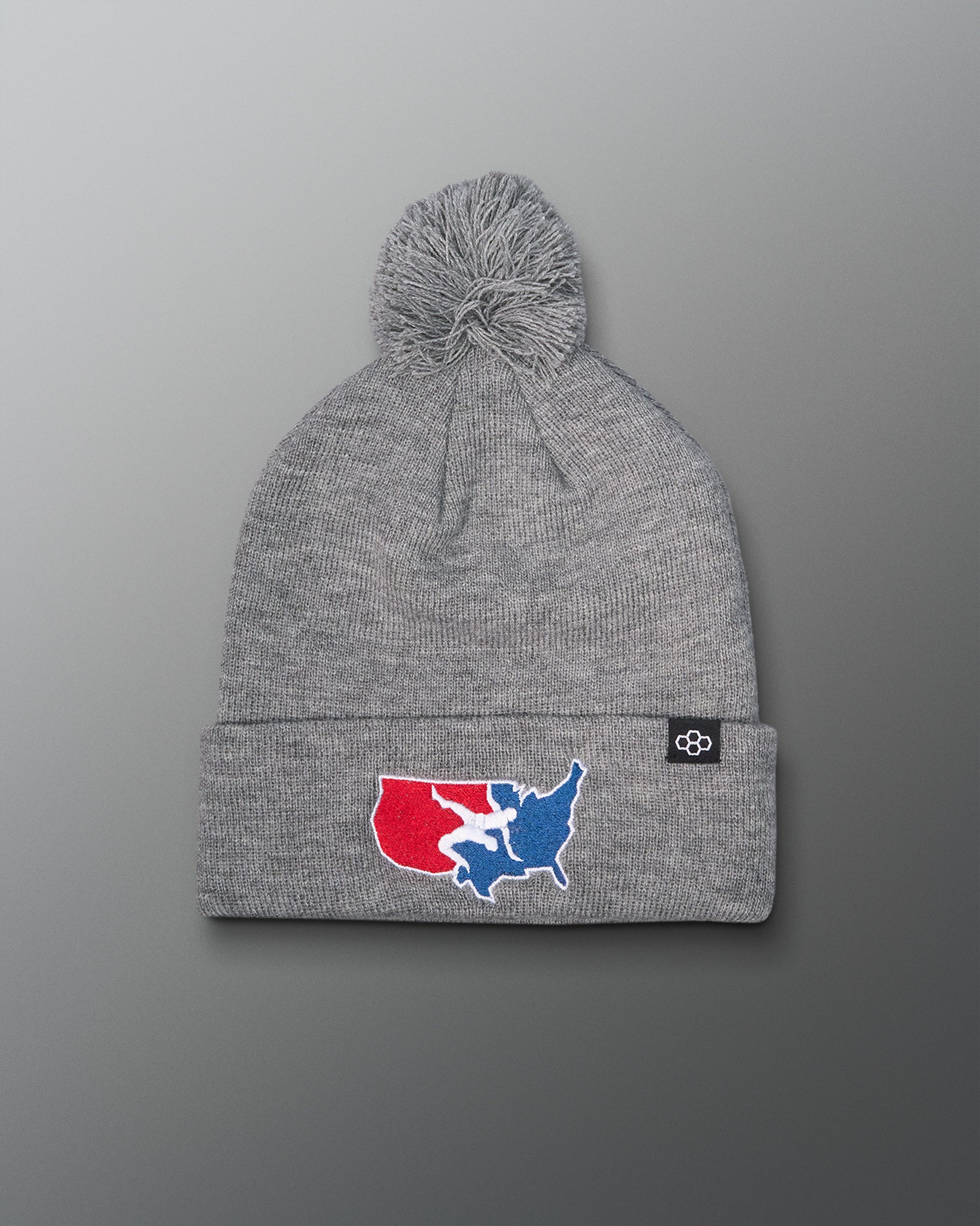 USA Wrestling Pom Fold Over Beanie