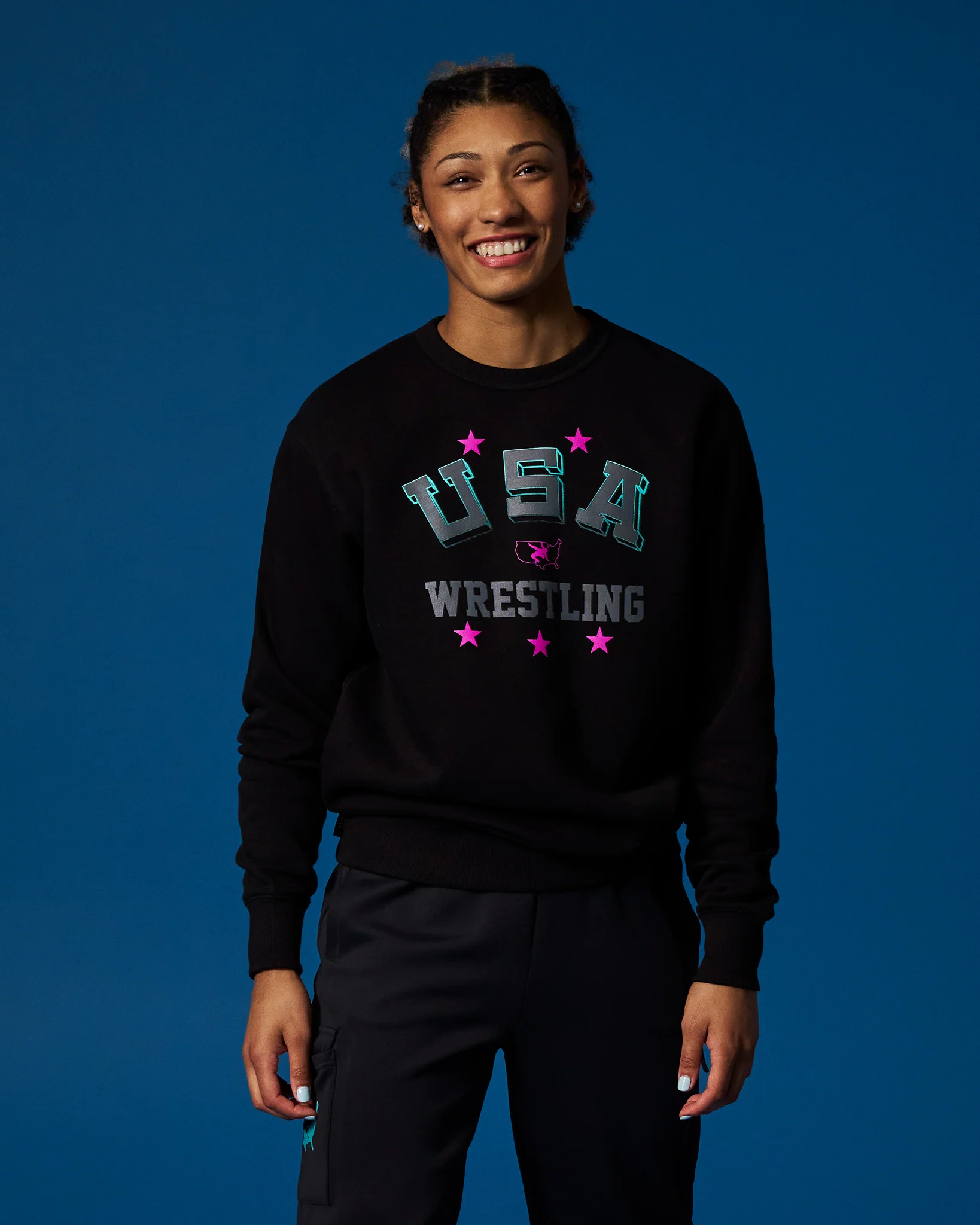 USA Wrestling Retro Comfort Fleece Crewneck