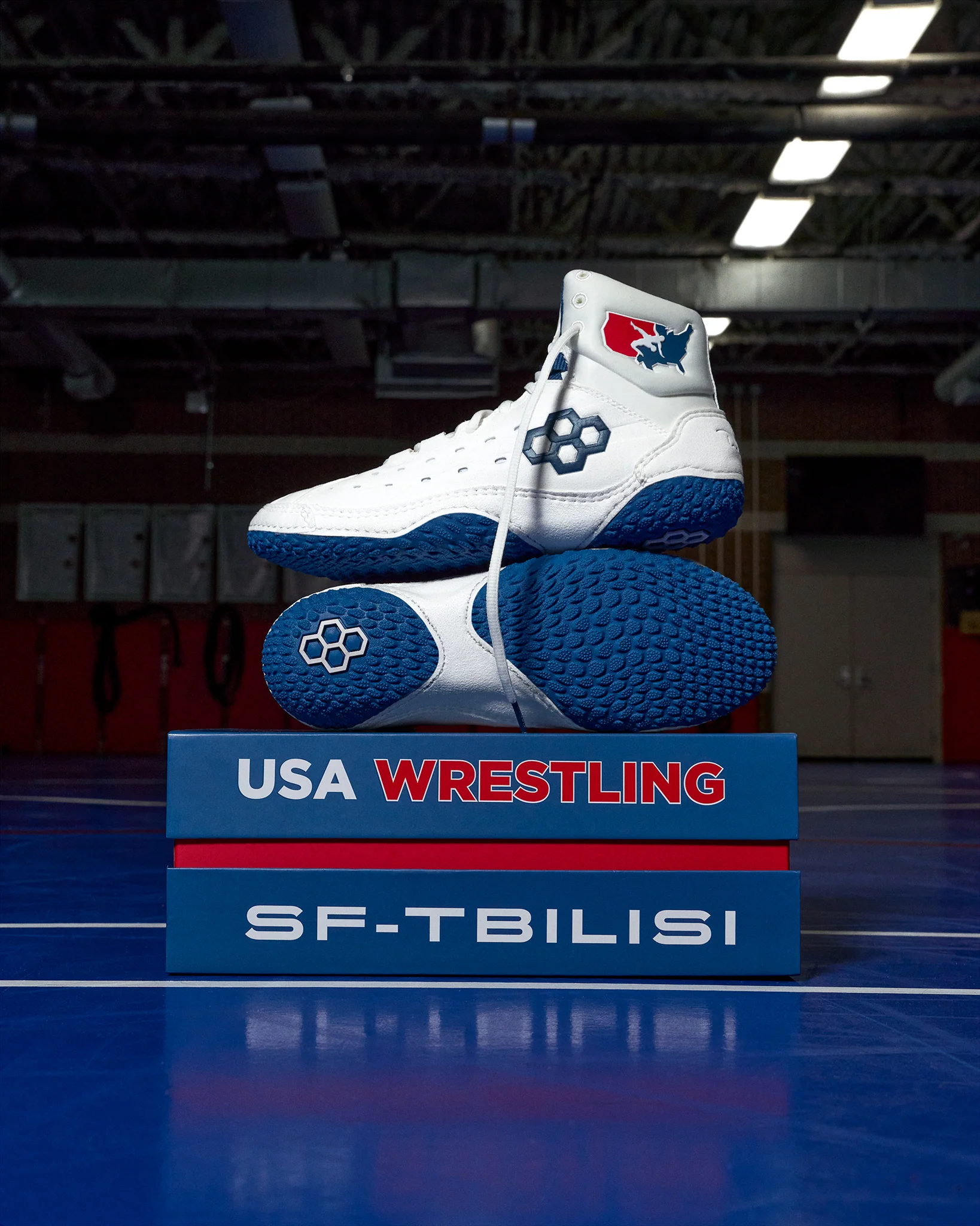 USA Wrestling SF-Tbilisi 2.0 Youth Wrestling Shoes - USA White - Image 3