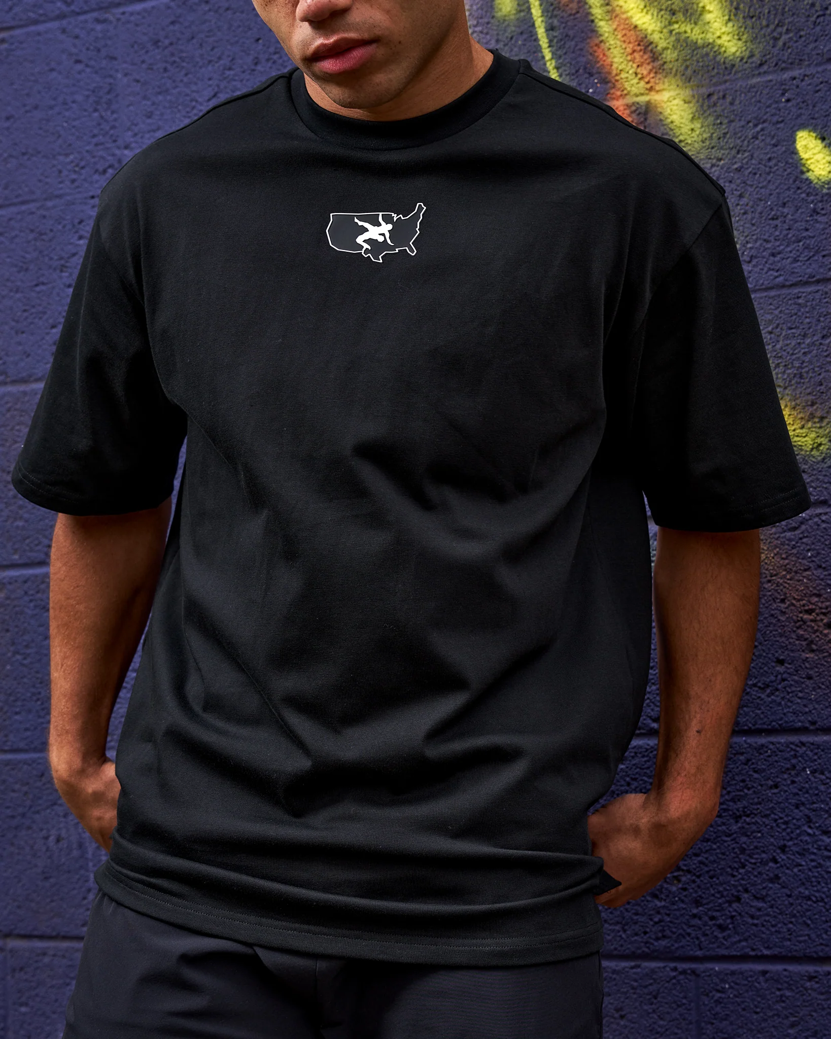 USA Wrestling Tactical Drop Shoulder T-Shirt - Image 2