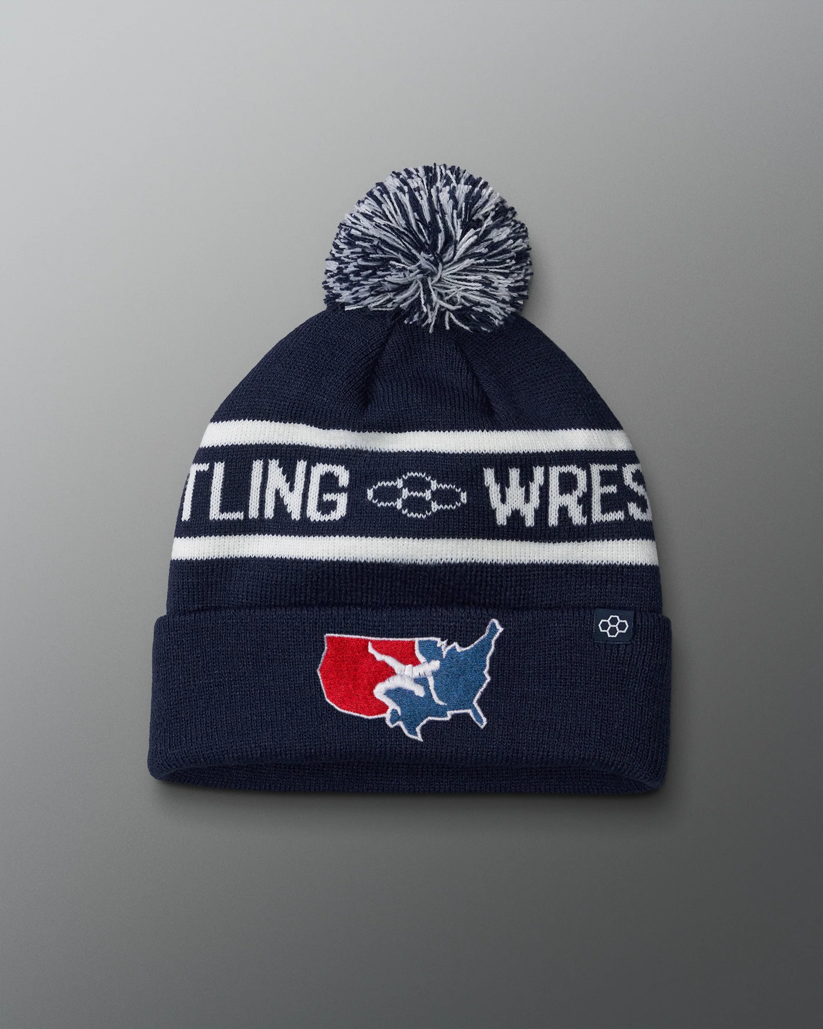 USA Wrestling Two Tone Pom Beanie