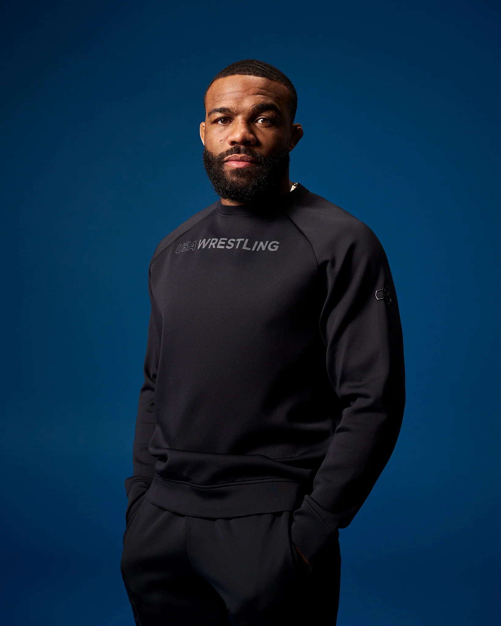 USA Wrestling Wordmark COOL-FEEL Crewneck