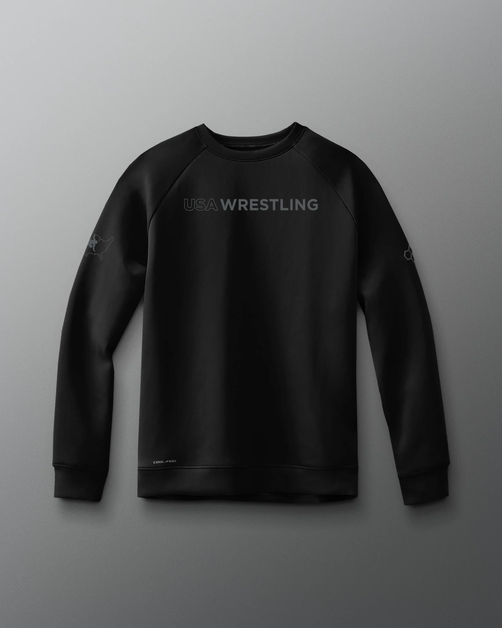 USA Wrestling Wordmark COOL-FEEL Crewneck - Image 2