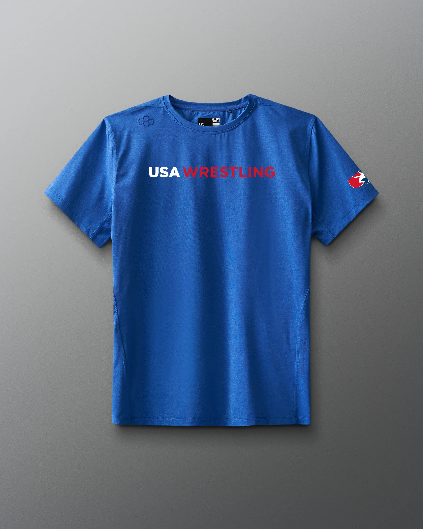 USA Wrestling Wordmark Performance Heather T-Shirt - Image 4