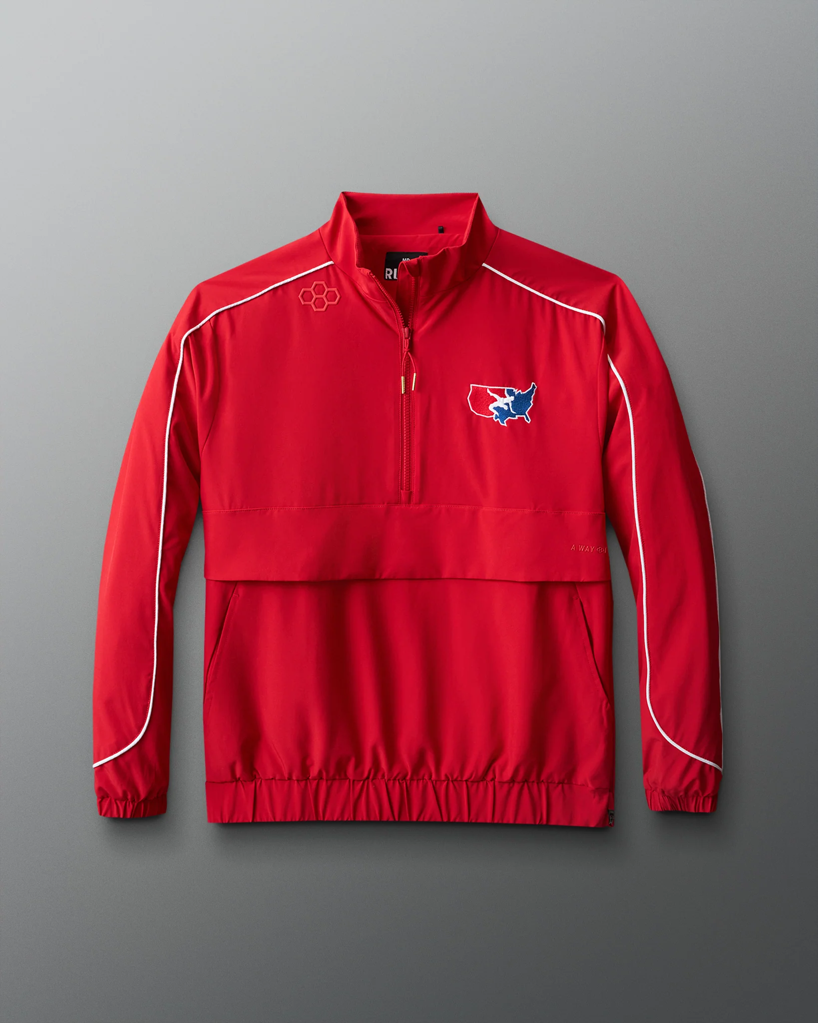 USAW Logo 1/4 Zip Windbreaker - Image 5