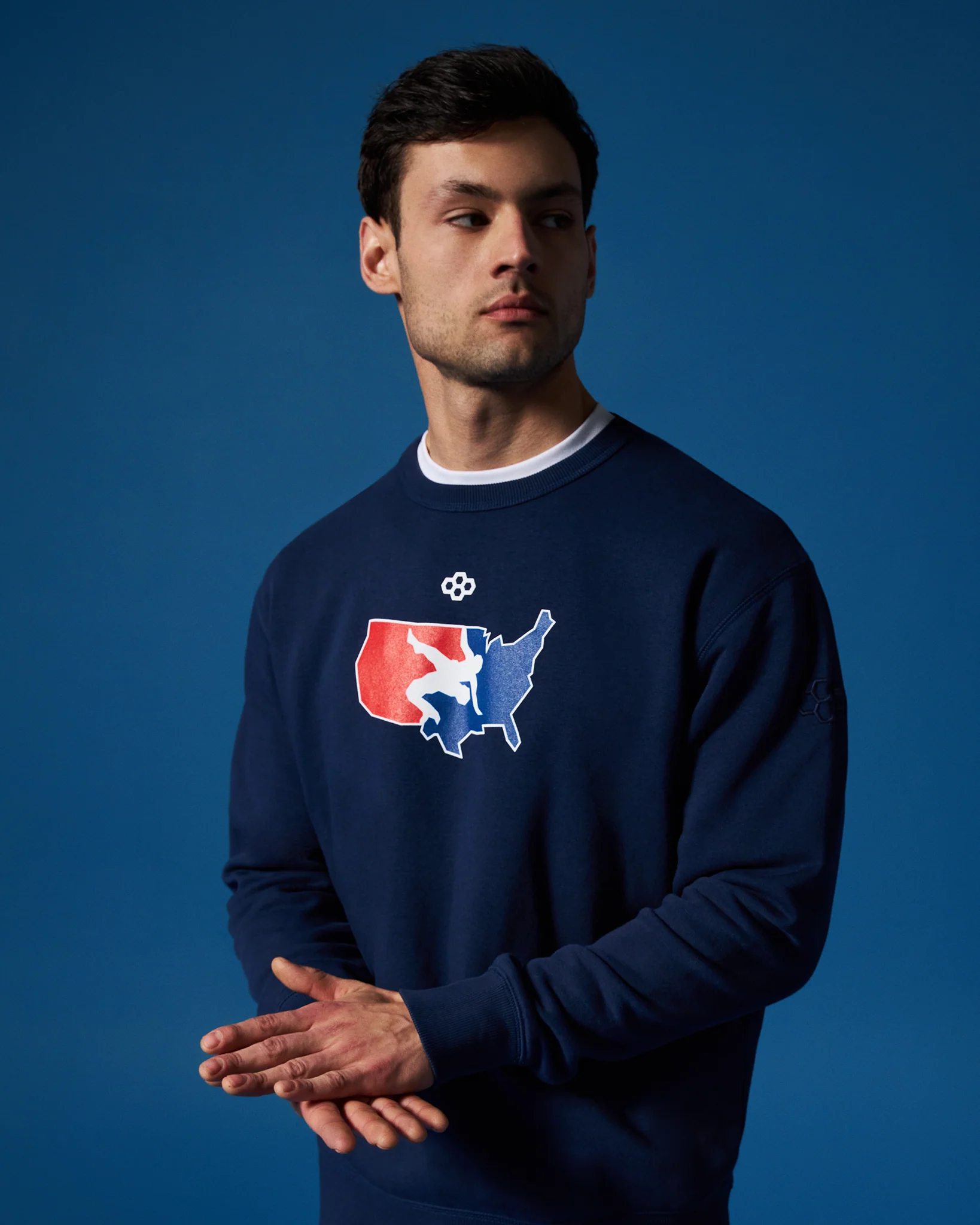 USAW Logo Comfort Fleece Crewneck - Image 2