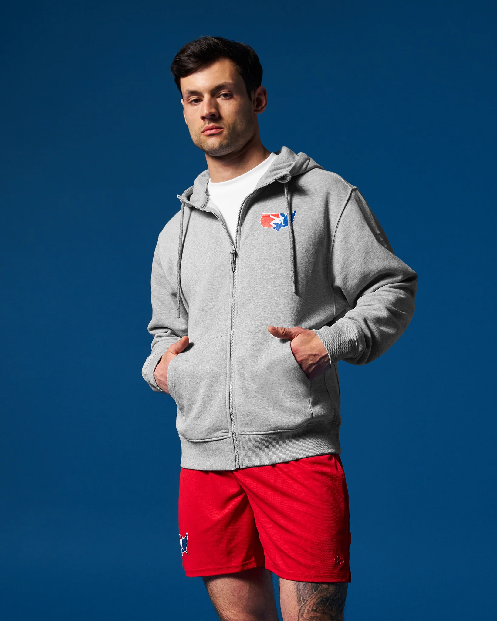 USA Wrestling Logo Comfort Fleece Full Zip - Image 2