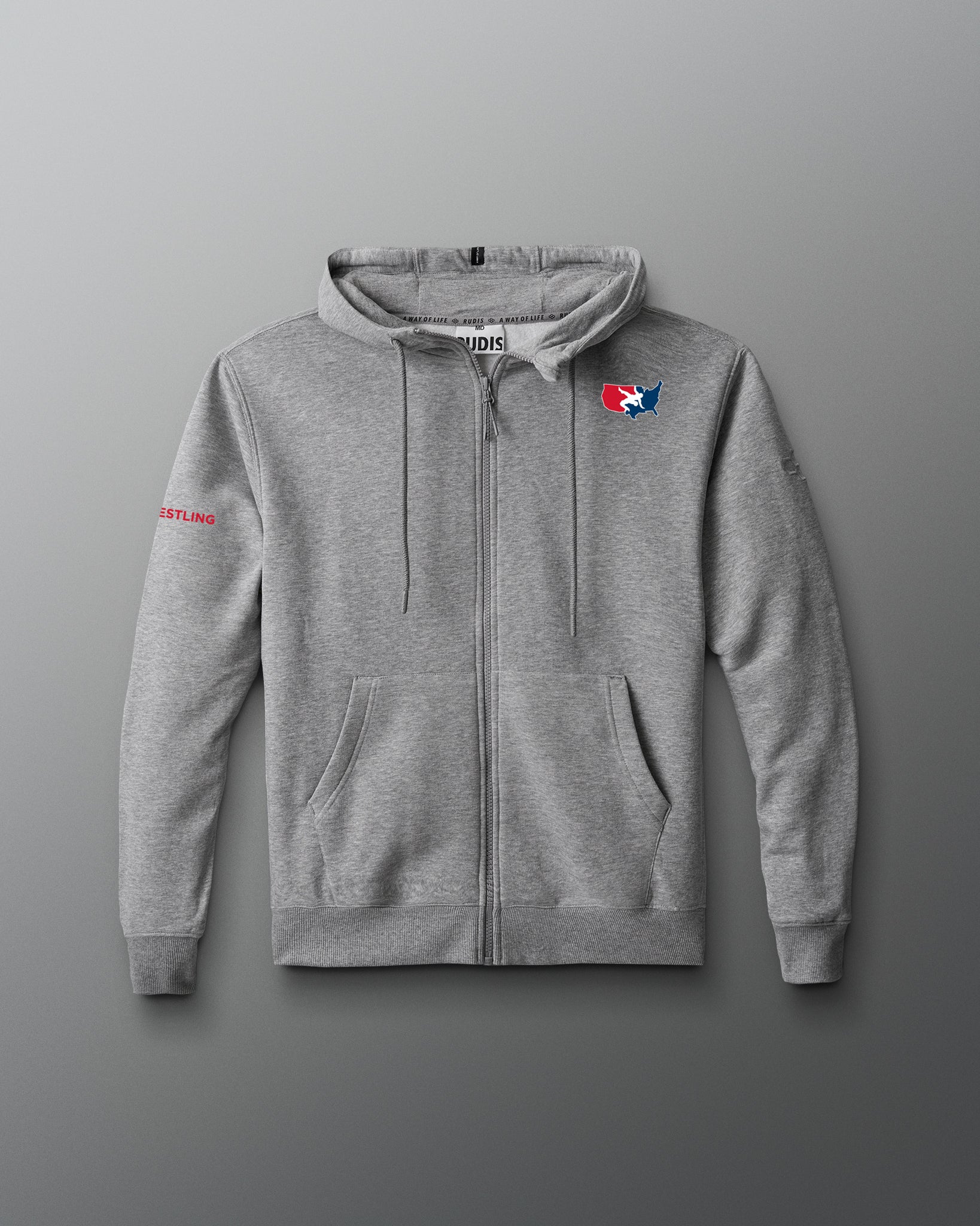 USA Wrestling Logo Comfort Fleece Full Zip - Image 3