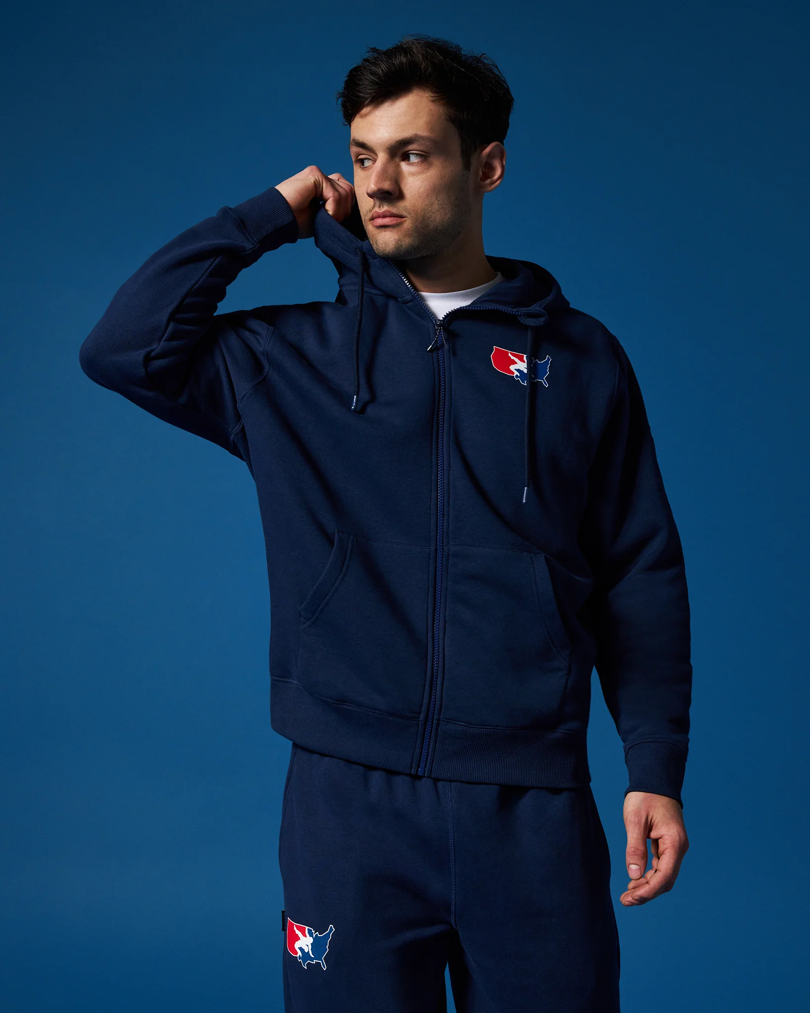 USA Wrestling Logo Comfort Fleece Full Zip - Image 5