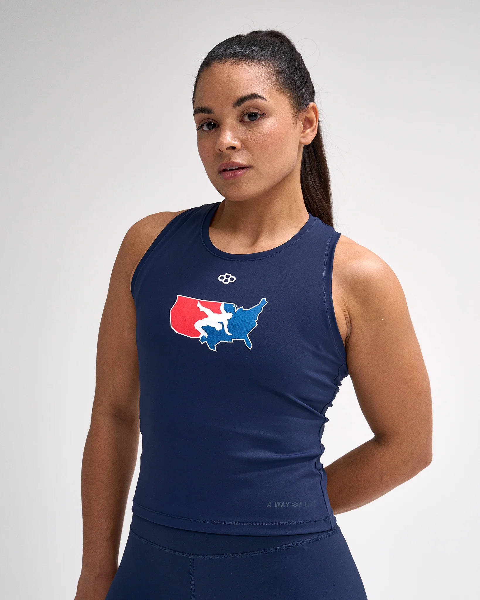USAW Logo COOL-FEEL Women's Crop Tank Top