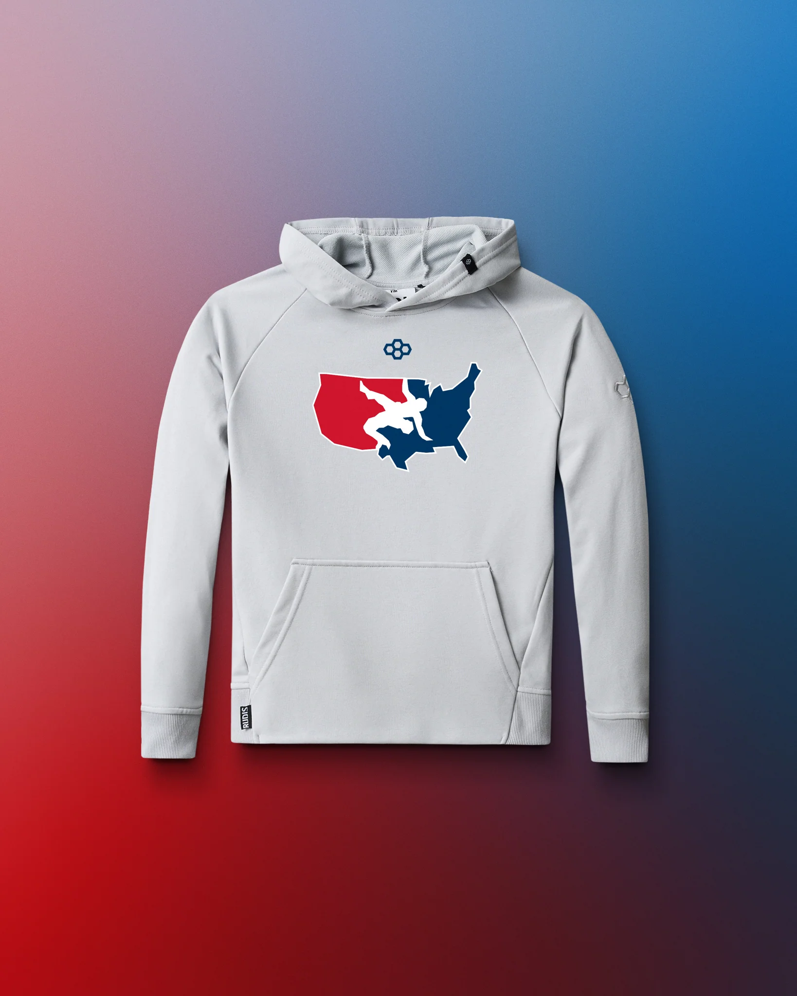 USA Wrestling Logo Elite Terry Youth Hoodie - Image 5