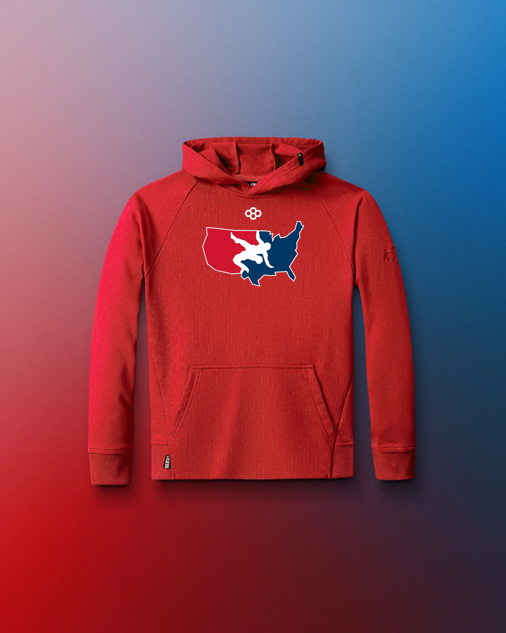 USA Wrestling Logo Elite Terry Youth Hoodie - Image 6