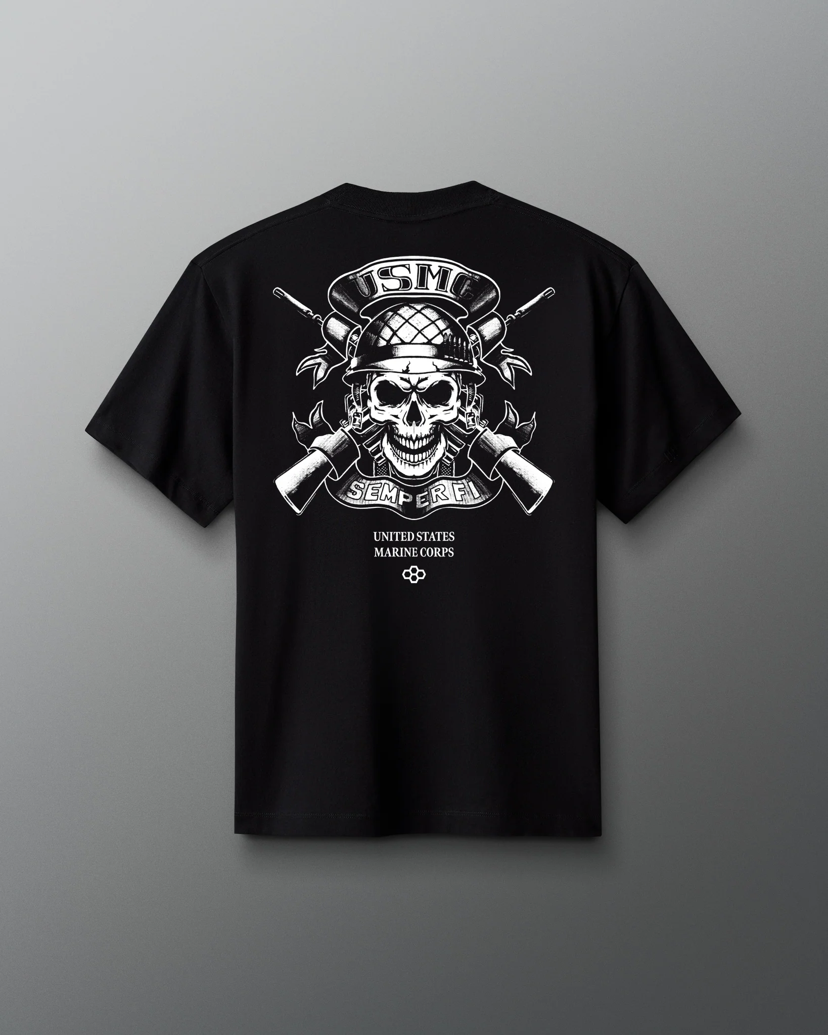 USMC Skull Heavyweight T-Shirt