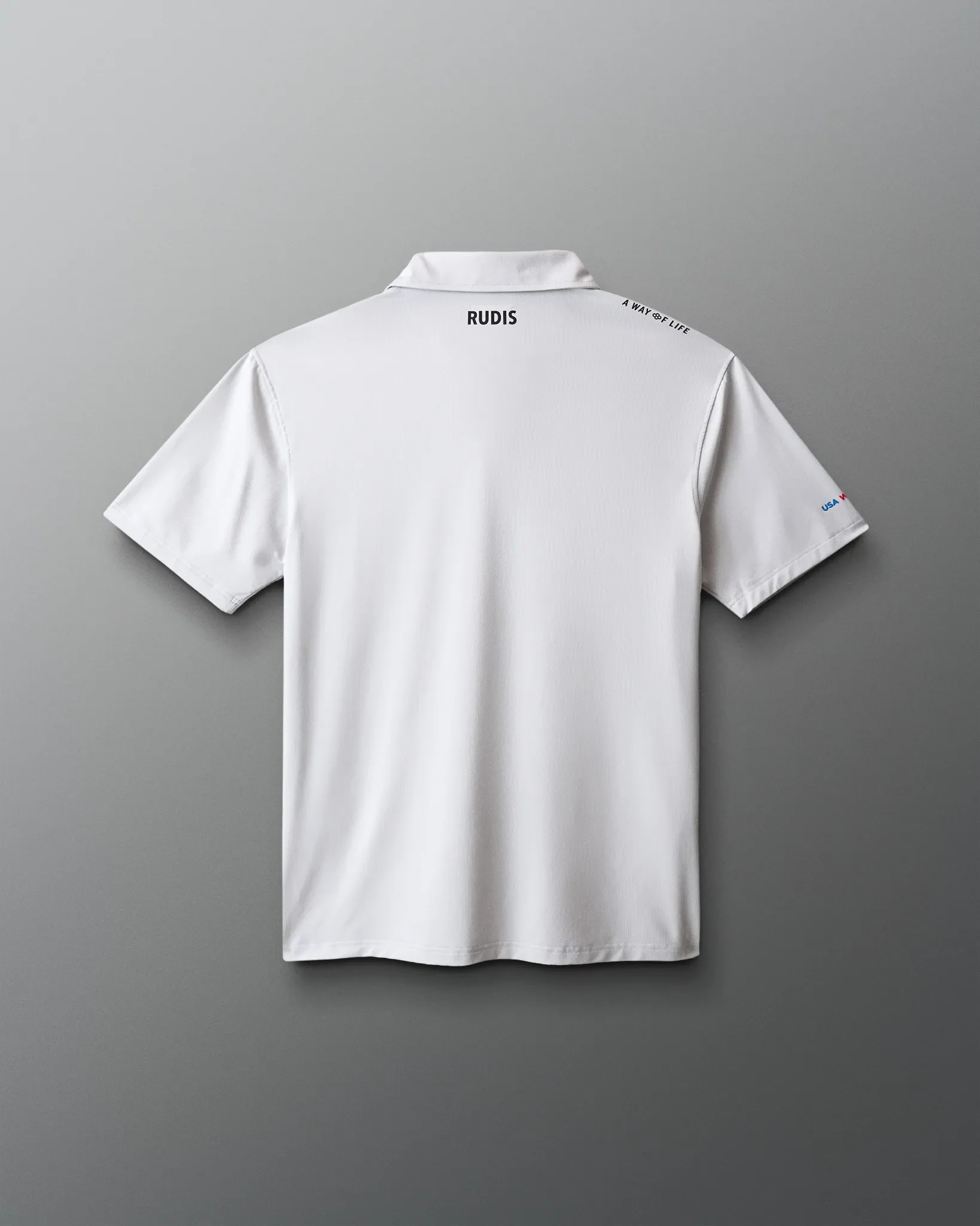 VIK - USA Wrestling Map Logo Classic Performance Polo - Lunar Gray - Image 2