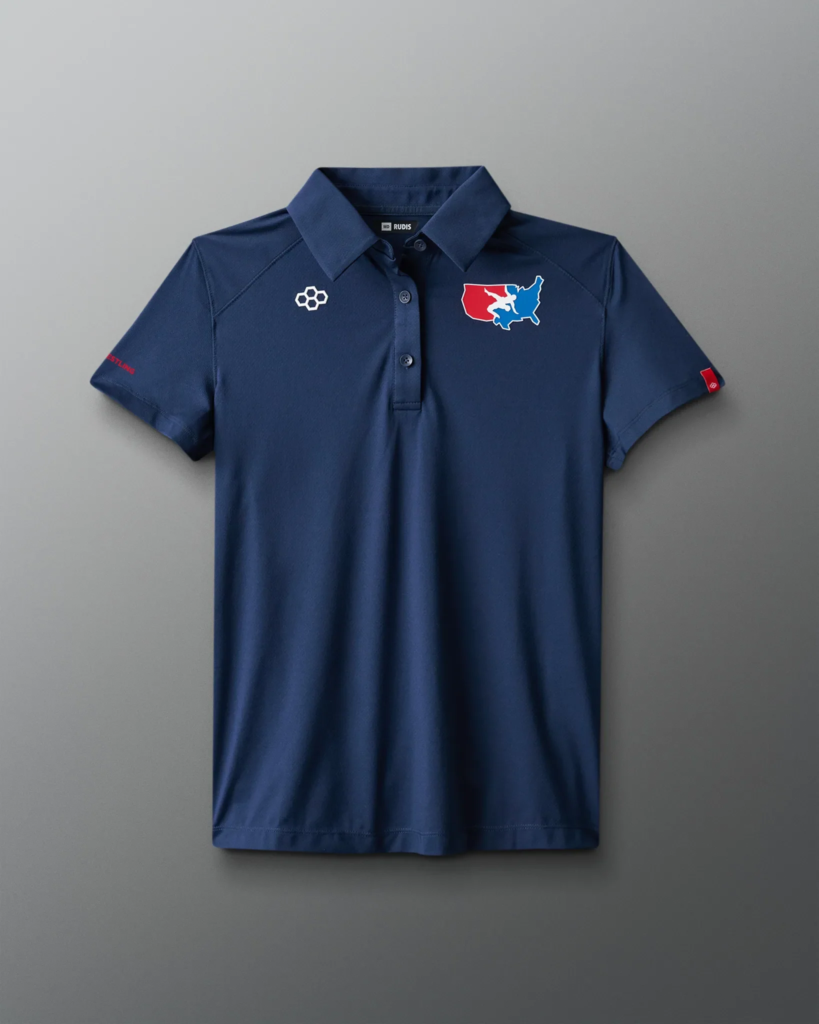 VIK - USA Wrestling Map Logo Women's Classic Performance Polo - Navy