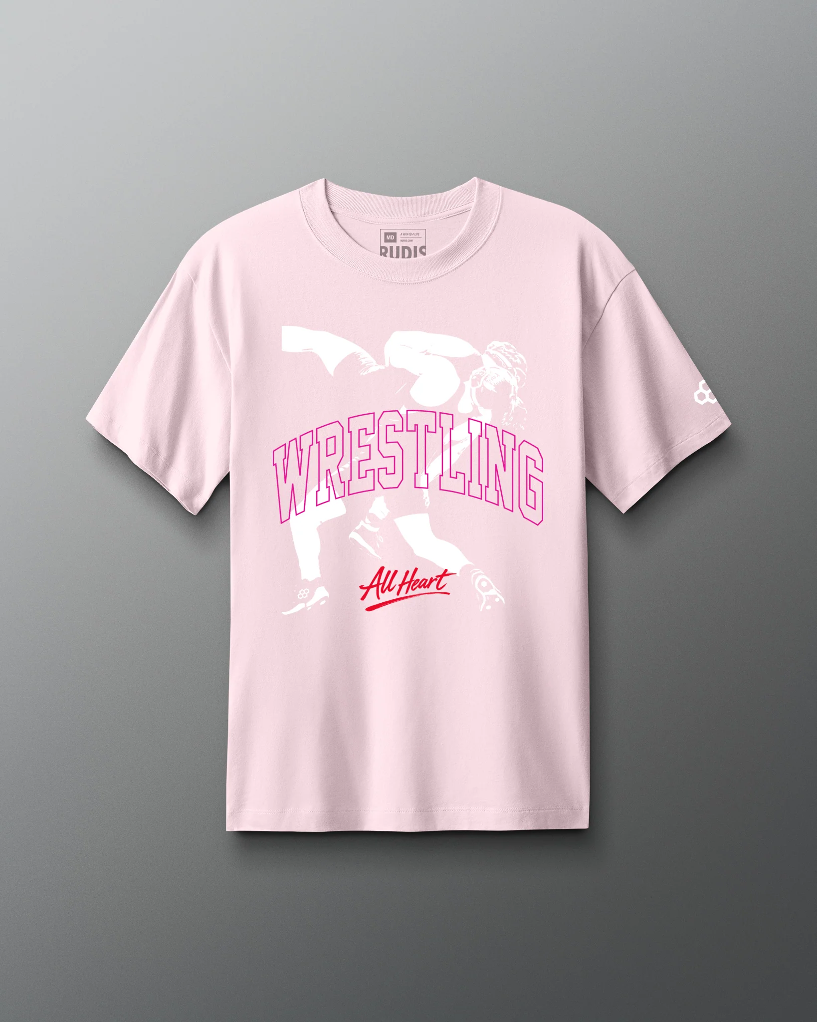Wrestle All Heart Heavyweight T-Shirt