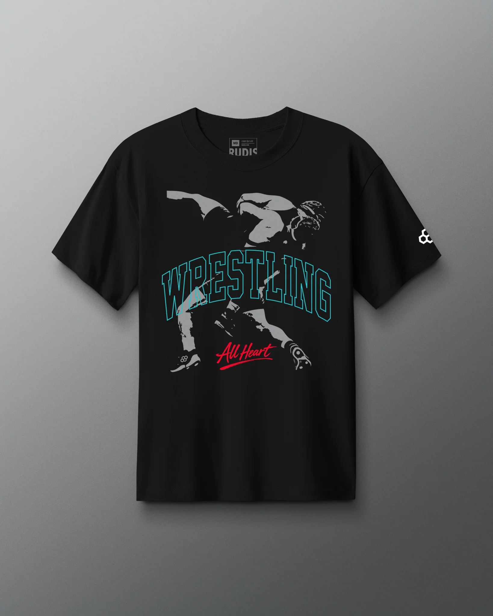 Wrestle All Heart Heavyweight T-Shirt - Image 2