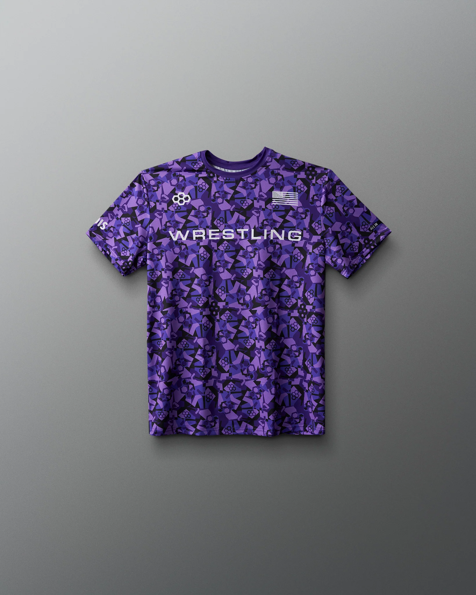 Wrestling Wordmark Camo Youth Sublimated T-Shirt - Image 13