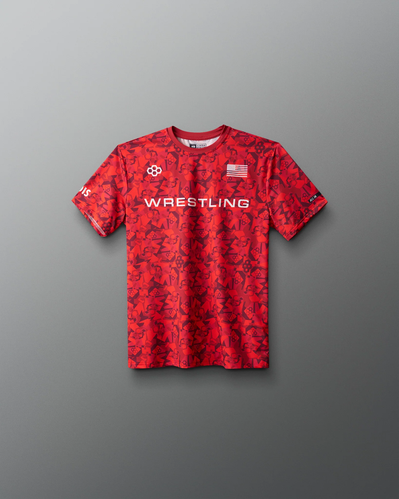 Wrestling Wordmark Camo Youth Sublimated T-Shirt - Image 15