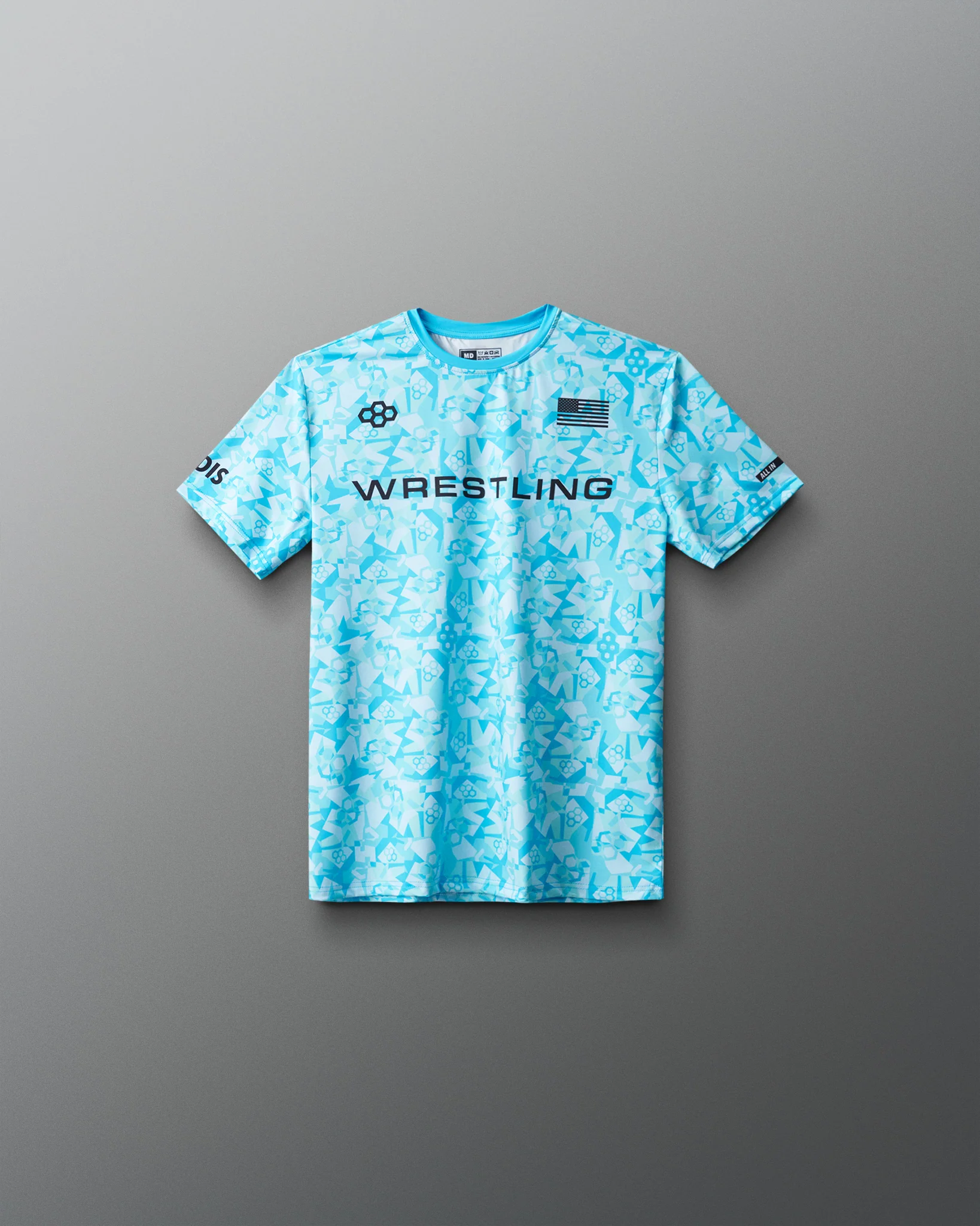 Wrestling Wordmark Camo Youth Sublimated T-Shirt - Image 17